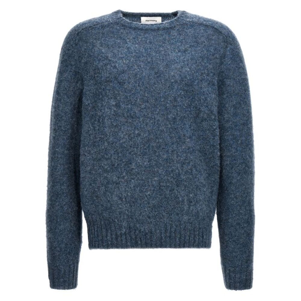 Harmony Blue Wool Men's Cardigan